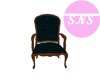 Teal Chair w/4cp