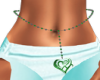 green heart  belly chain