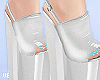 White Latex  Heels