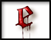 blood dripping letter e