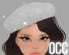 Occ. mohair beret white