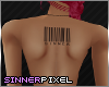 Sinner Barcode tattoo