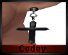 Black Cross Earrings