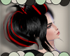 Blk with Red Streak Updo