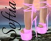 Pink Tie-Up Heels