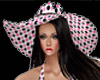 Gs- Polka pink dots hat