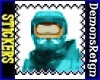 Aqua Blue Soldier Stamp