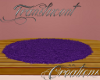 (T)Round Purple Fur Rug