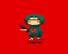 Red puffer jacket M