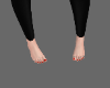 feet with red toenails