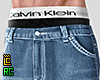r. Blue wide jeans