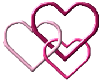 3 PINK TANGLED HEARTS