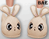 B| Beige Bunny Slippers