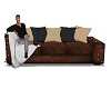 Brown Couch with Lights