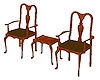 table & chairs brown