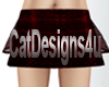 ~Cat~Red&Black Skirt