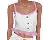 Petite White Ruffle Tank