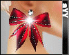 aYY-Red Big Bow Earrings