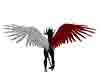 demon wings white - red