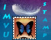 Blue Butterfly Stamp