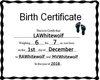 DRT2 Birth Certificate