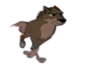 Animated Running Wolf