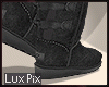 V Ugg Bow Boots-Black