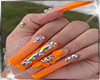 Diamond Orange Nails