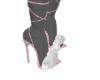 G0YARD PINK FUR HEELS