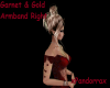 Garnet & Gold Armband R