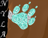 *Ny Teal Bling Paw Ring