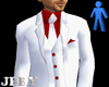 White & Red 3 Piece Suit