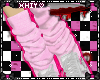 ! e pink leg warmers