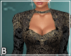 Medieval Black Gold Gown