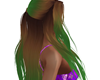 Brown And Green ponytail