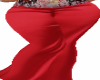 amy red silk pant