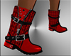SQUARES BOOTS RED