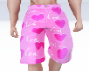 V Day Pink Jeans Shorts