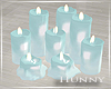 H. Teal Candles