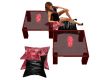 Twin Red Table Set