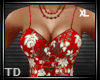 TD l Red Flowered XL