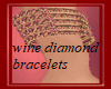 wine  diamond bracelets