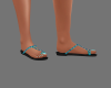 Teal and Blue Sandals