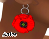 A^ Red Flower Earrings