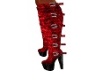 Vamp Red Platform Boots