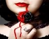 women gothic rose black