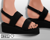 K|Black Sandals