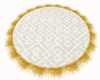 GM' Gold White Round rug