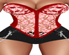 Lara Red Wht Blk Lace