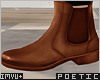 P|Leather Boots - Brown